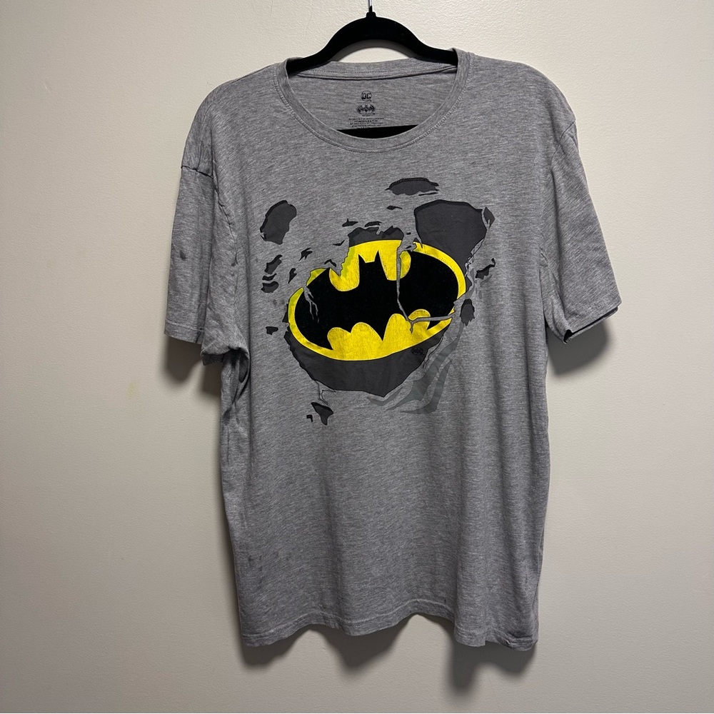 Gray Batman Logo T-Shirt
